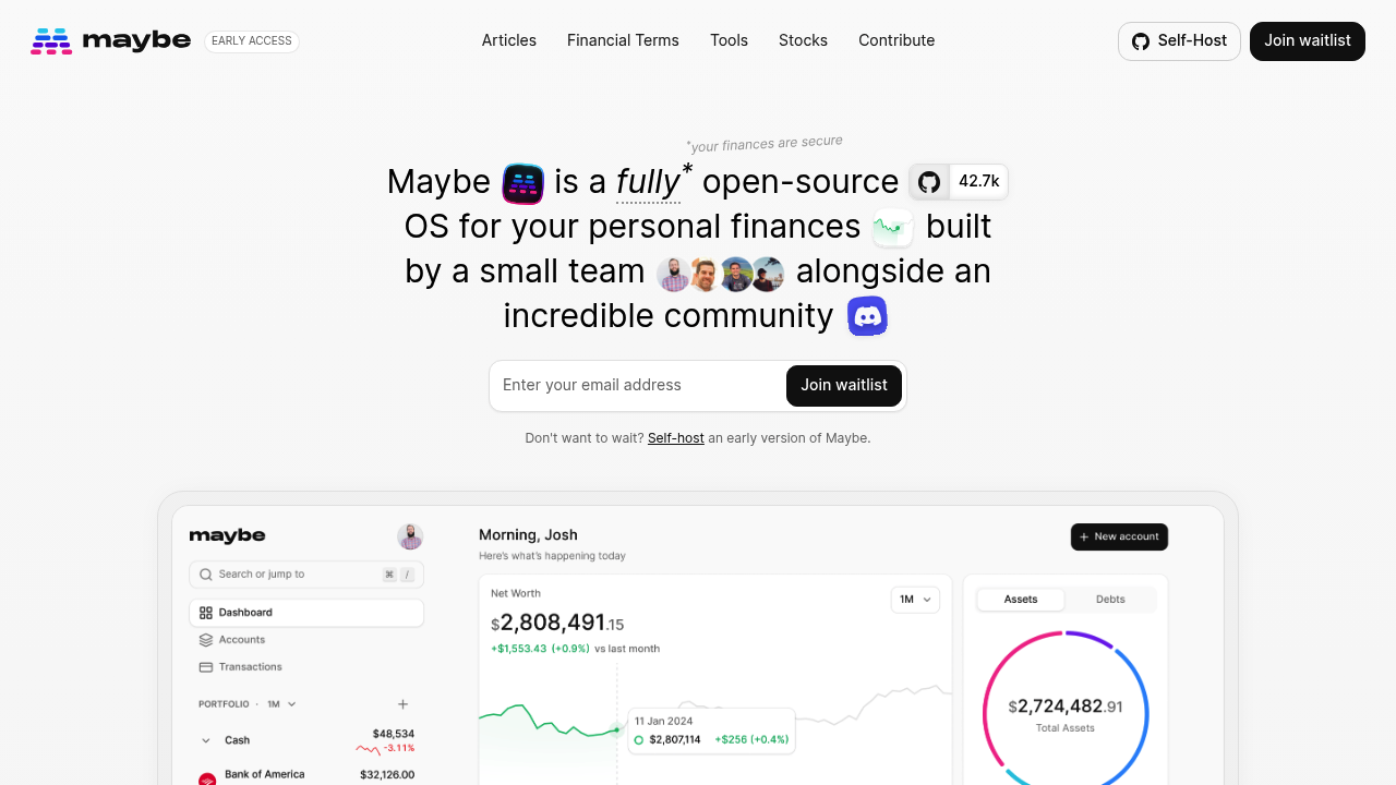 A screenshot of Maybe